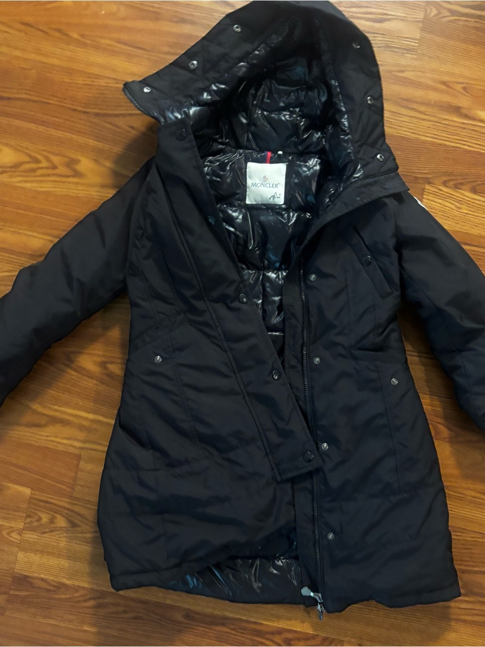 Moncler kids Black Hooded Down Coat